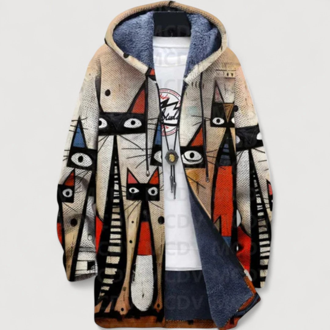 Abstract Cat Cream / 5XL